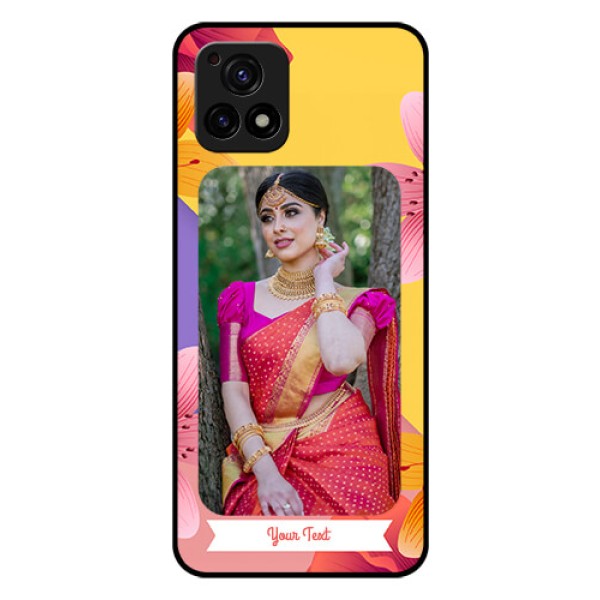 Vivo Y72 5G Custom Glass Mobile Case - 3 Image With Vintage Floral Design Vivo Y72 5G Custom Glass Mobile Case - 3 Image With Vintage Floral Design