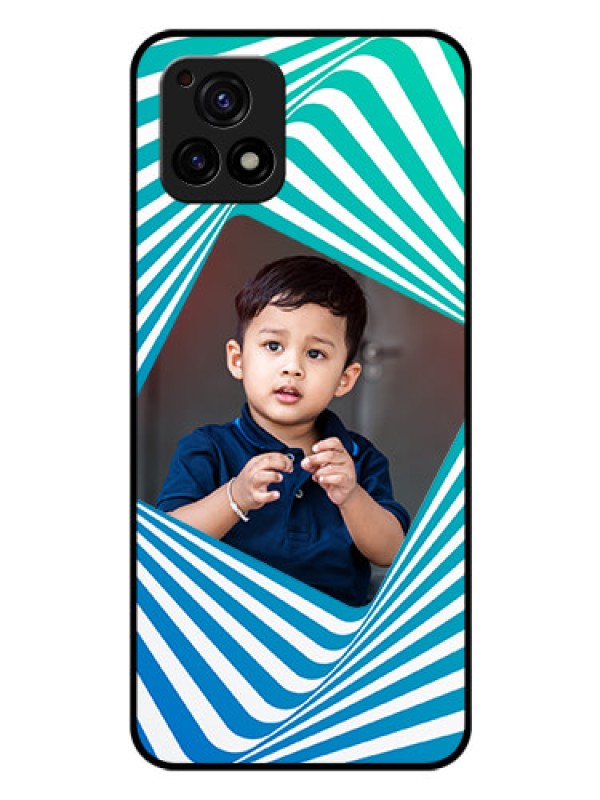 Custom Vivo Y72 5G Personalized Glass Phone Case - Abstract Spiral Design