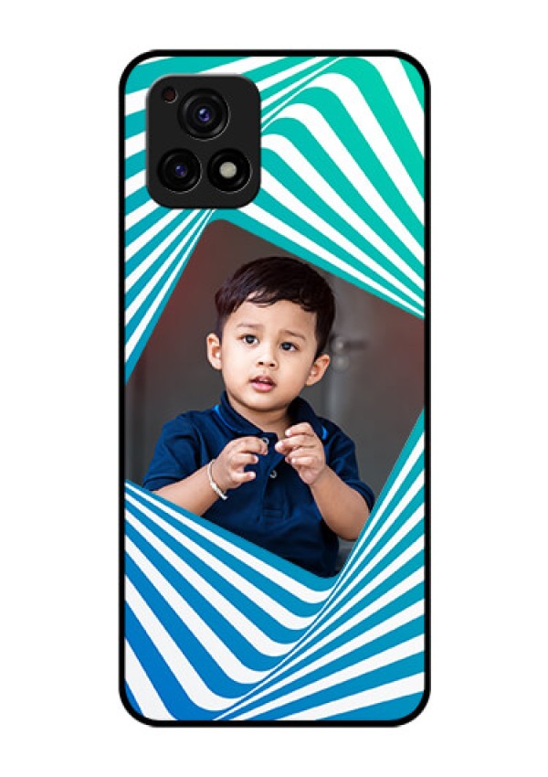 Vivo Y72 5G Personalized Glass Phone Case - Abstract Spiral Design