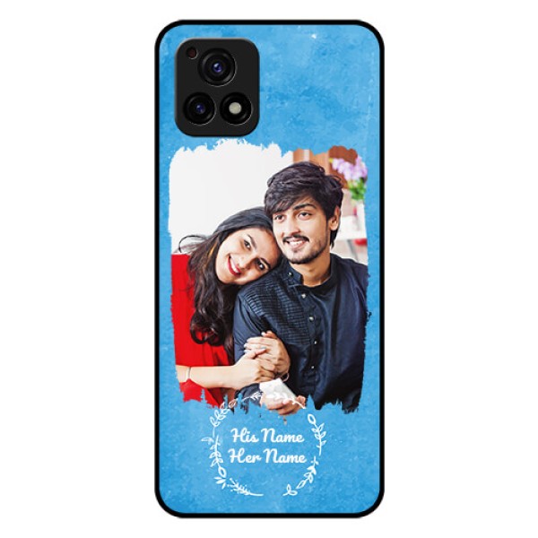 Vivo Y72 5G Custom Glass Phone Case - Blue Color Vintage Design Vivo Y72 5G Custom Glass Phone Case - Blue Color Vintage Design