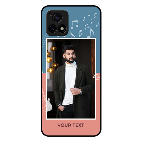 Vivo Y72 5G Photo Printing on Glass Case - with Color Musical Note Design Vivo Y72 5G Photo Printing on Glass Case - with Color Musical Note Design