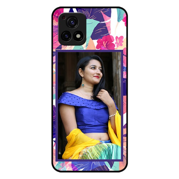 Vivo Y72 5G Custom Glass Mobile Case - Abstract Floral Design