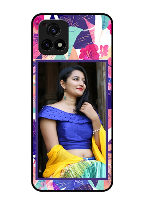 Vivo Y72 5G Custom Glass Mobile Case - Abstract Floral Design