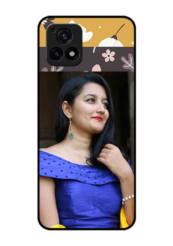 Vivo Y72 5G Custom Glass Phone Case - Stylish Floral Design
