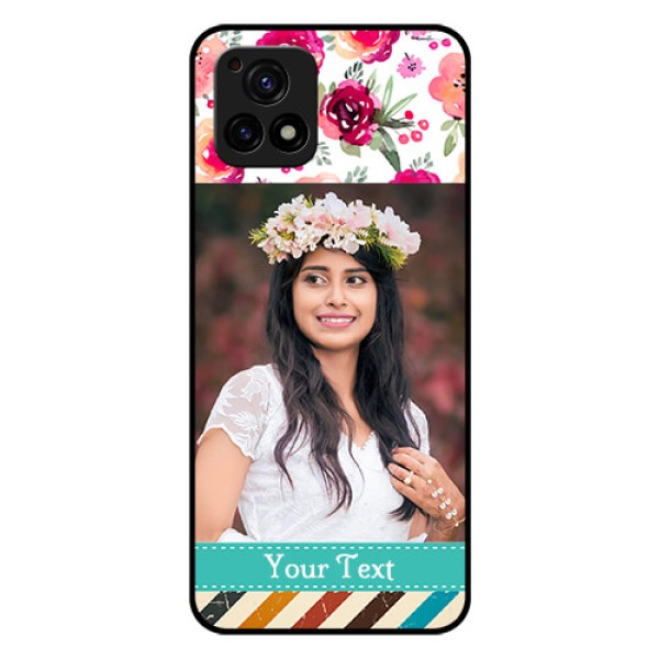 Vivo Y72 5G Custom Glass Phone Case - Watercolor Floral Design Vivo Y72 5G Custom Glass Phone Case - Watercolor Floral Design