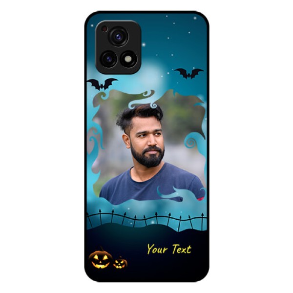 Vivo Y72 5G Custom Glass Phone Case - Halloween frame design