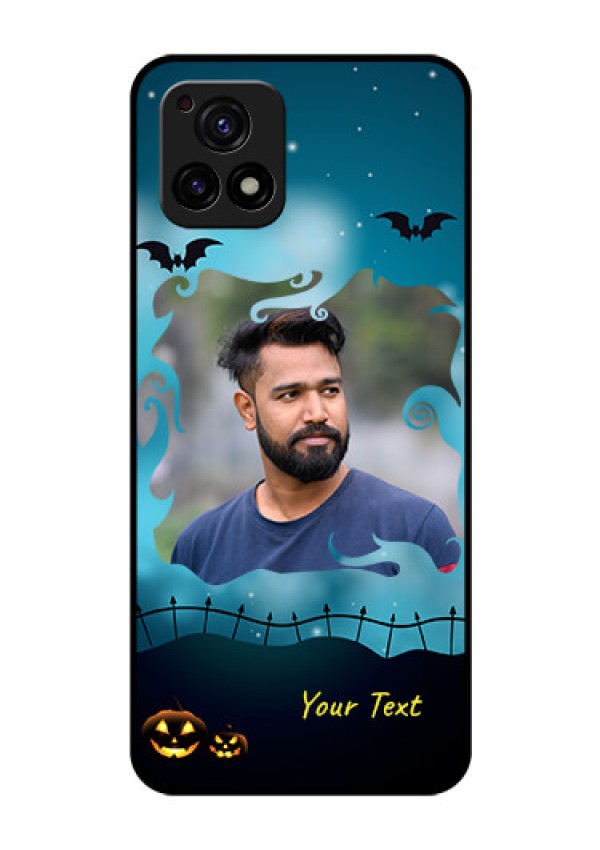 Vivo Y72 5G Custom Glass Phone Case - Halloween frame design