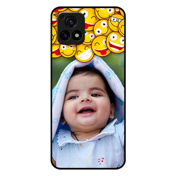 Vivo Y72 5G Custom Glass Mobile Case - with Smiley Emoji Design