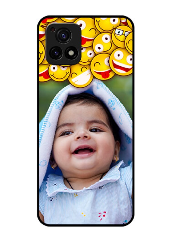 Vivo Y72 5G Custom Glass Mobile Case - with Smiley Emoji Design
