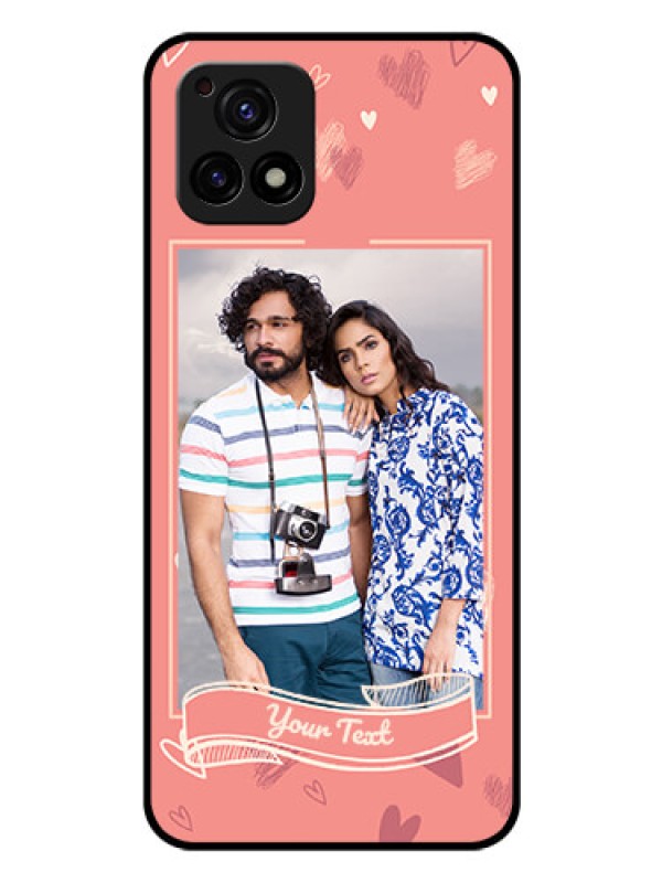 Custom Vivo Y72 5G Custom Glass Phone Case - Love doodle art Design