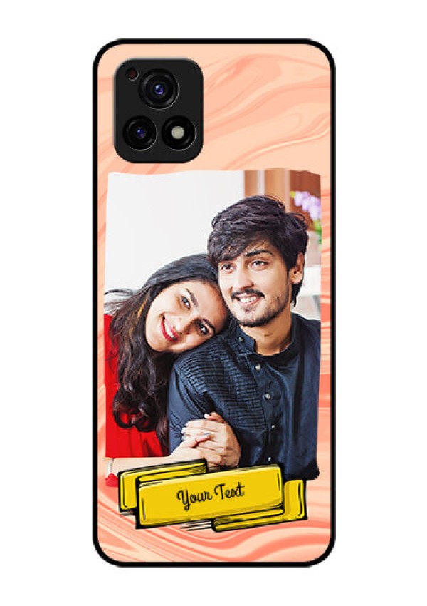 Vivo Y72 5G Personalized Glass Phone Case - Marble Texture Design