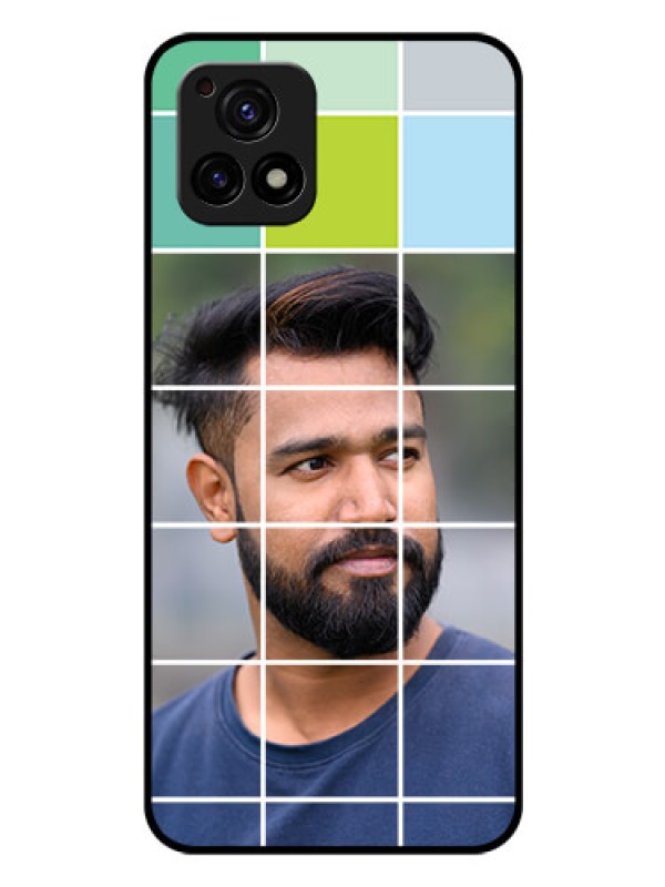 Custom Vivo Y72 5G Photo Printing on Glass Case - with white box pattern