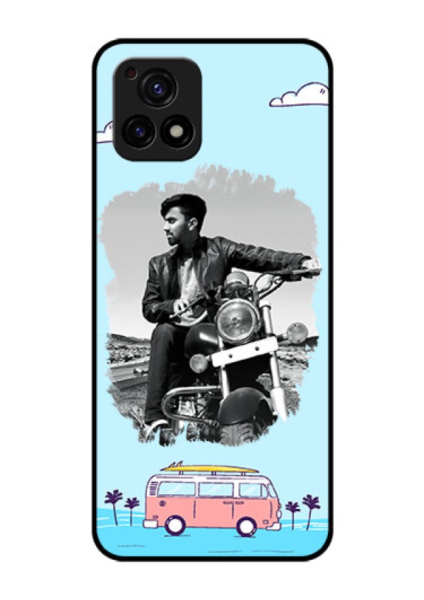 Vivo Y72 5G Photo Printing on Glass Case - Travel & Adventure Design