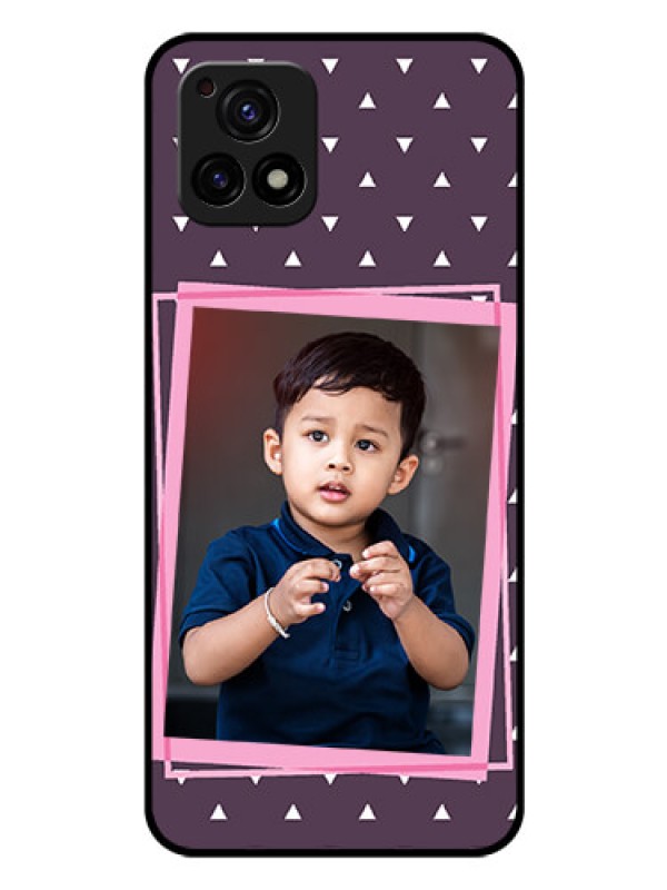 Custom Vivo Y72 5G Custom Glass Mobile Case - Triangle Pattern Dotted Design