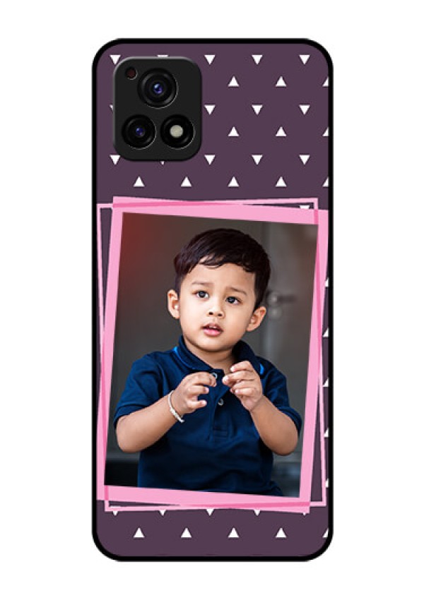 Vivo Y72 5G Custom Glass Mobile Case - Triangle Pattern Dotted Design