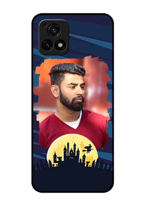 Vivo Y72 5G Photo Printing on Glass Case - Halloween Witch Design