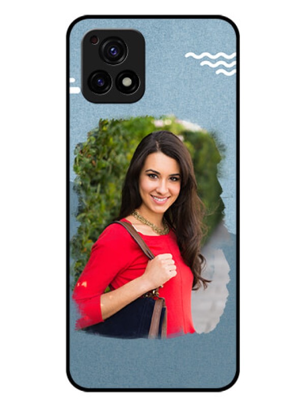 Custom Vivo Y72 5G Custom Glass Mobile Case - Grunge Line Art Design