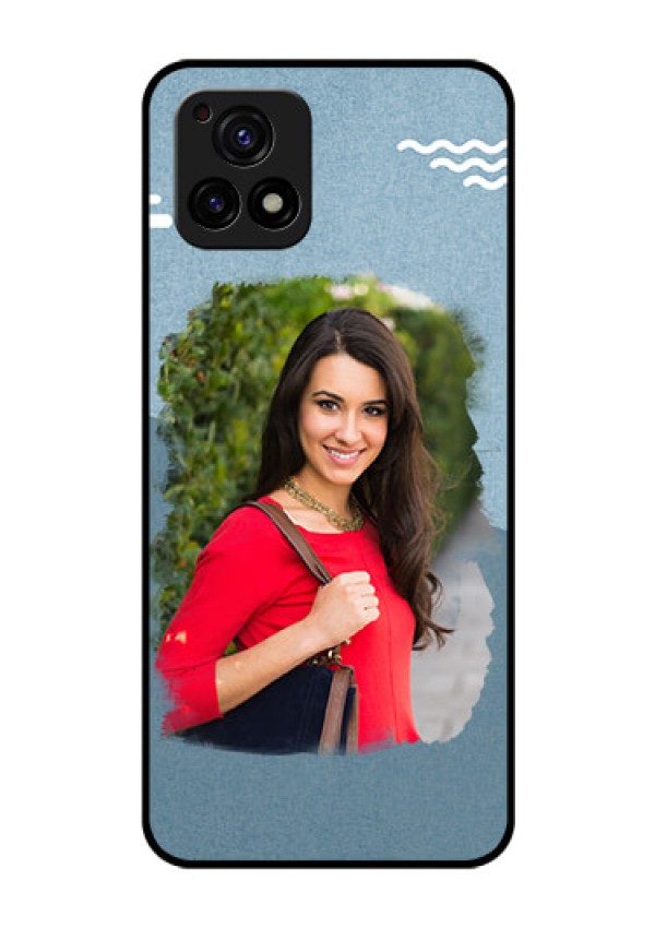 Vivo Y72 5G Custom Glass Mobile Case - Grunge Line Art Design