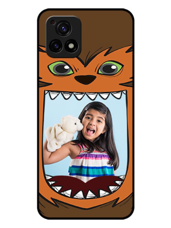 Custom Vivo Y72 5G Photo Printing on Glass Case - Owl Monster Back Case Design