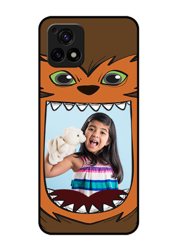 Vivo Y72 5G Photo Printing on Glass Case - Owl Monster Back Case Design