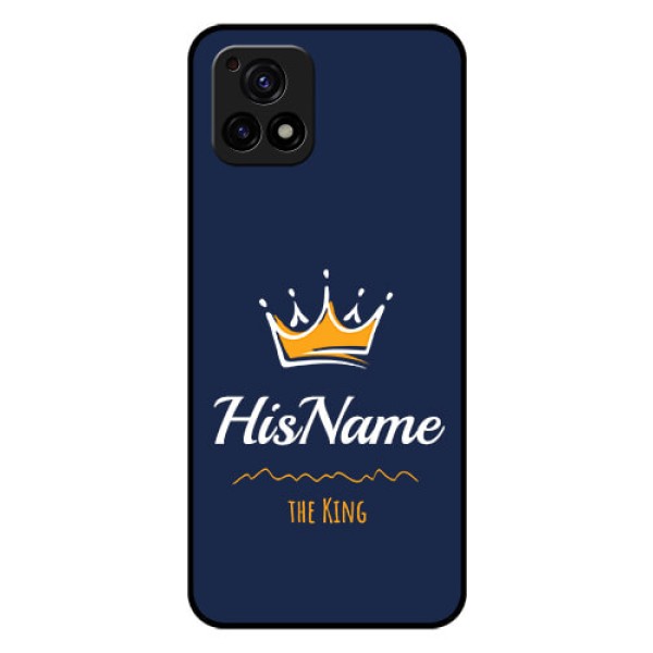 Vivo Y72 5G Glass Phone Case King with Name