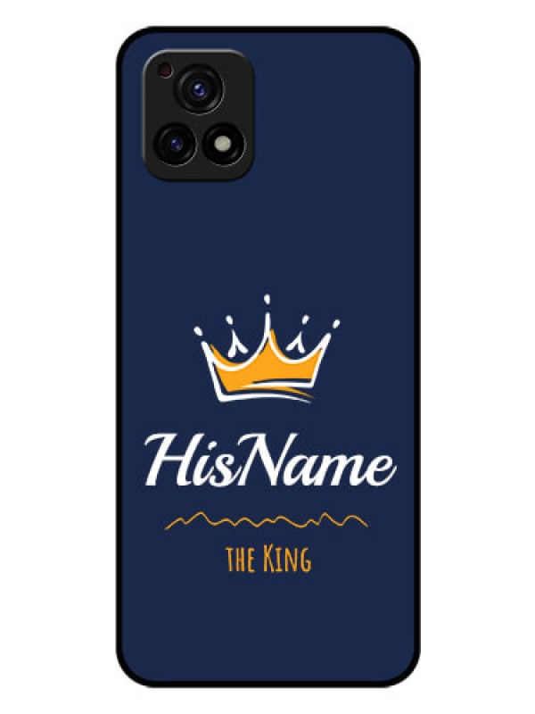 Custom Vivo Y72 5G Glass Phone Case King with Name