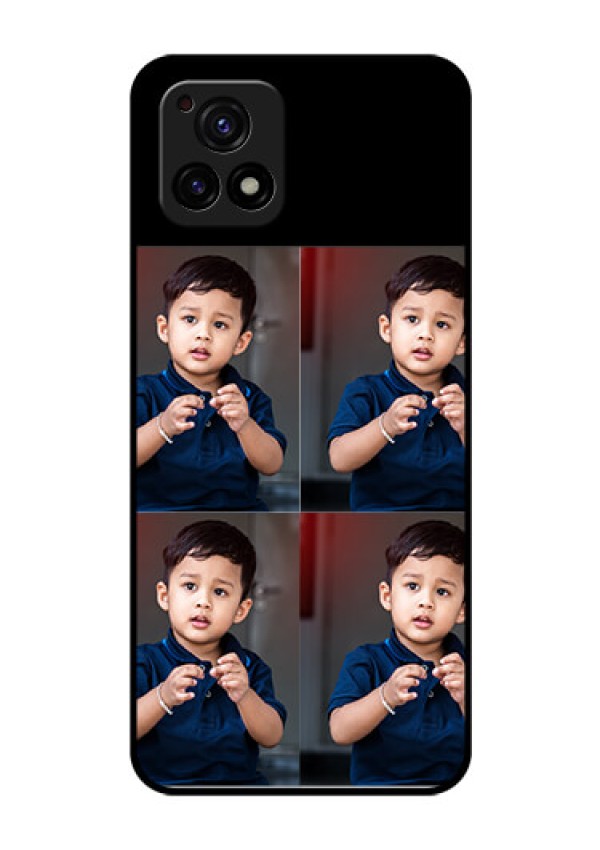 Vivo Y72 5G 4 Image Holder on Glass Mobile Cover