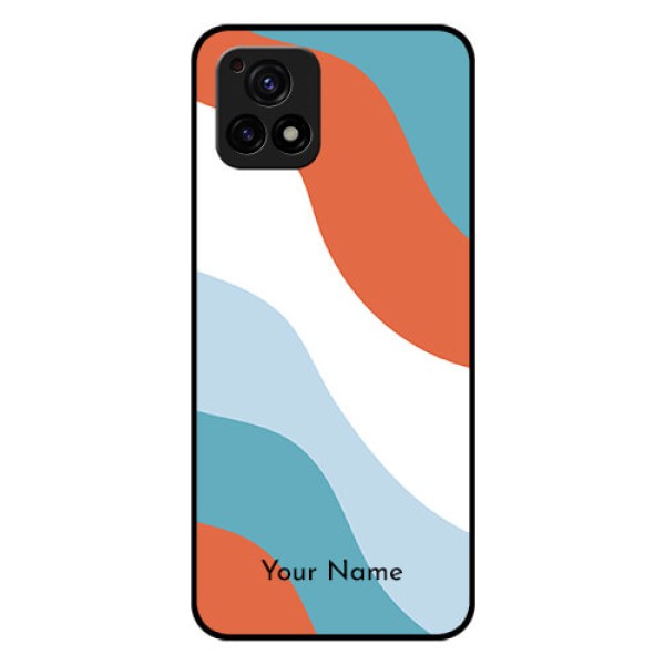 Vivo Y72 5G Custom Glass Mobile Case - coloured Waves Design