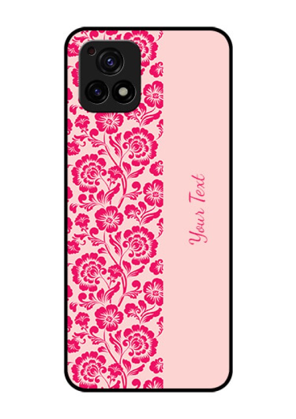 Vivo Y72 5G Custom Glass Phone Case - Attractive Floral Pattern Design