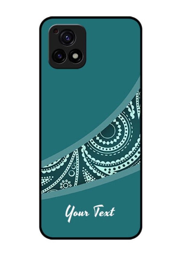 Vivo Y72 5G Photo Printing on Glass Case - semi visible floral Design