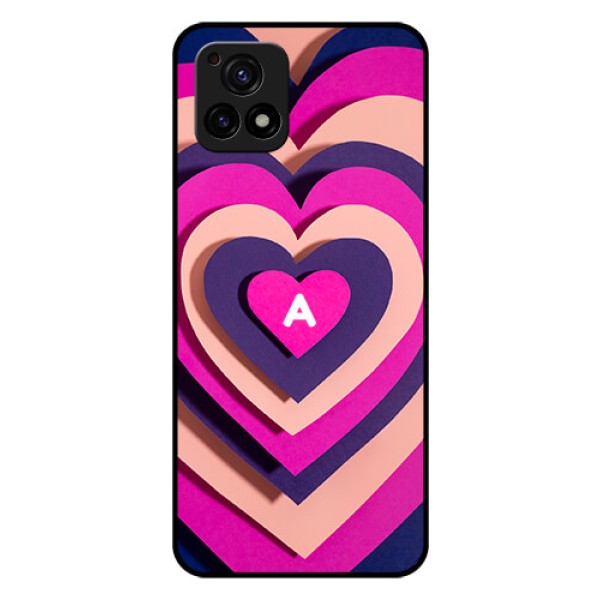 Vivo Y72 5G Custom Glass Mobile Case - Cute Heart Pattern Design Vivo Y72 5G Custom Glass Mobile Case - Cute Heart Pattern Design