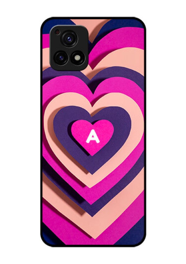 Vivo Y72 5G Custom Glass Mobile Case - Cute Heart Pattern Design