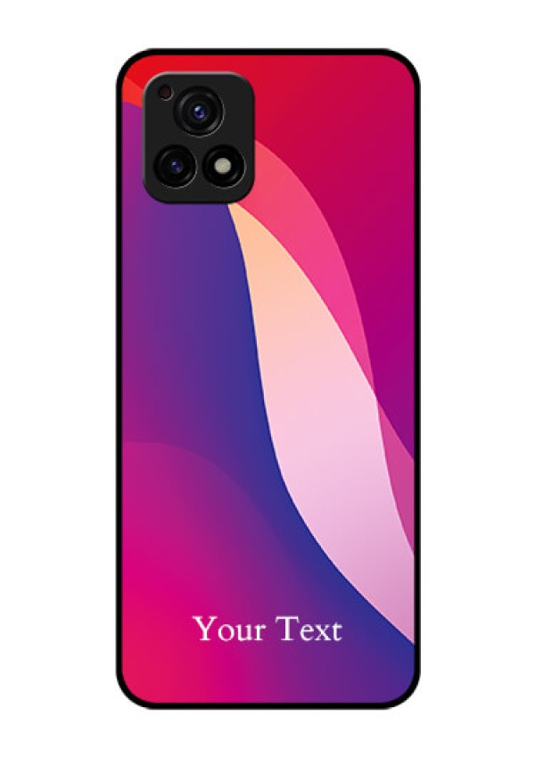 Vivo Y72 5G Personalized Glass Phone Case - Digital abstract Overlap Design
