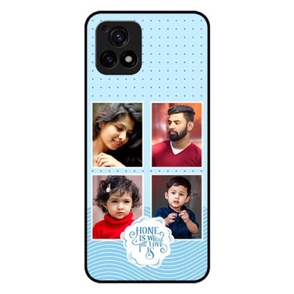 Vivo Y72 5G Custom Glass Phone Case - Cute love quote with 4 pic upload Design Vivo Y72 5G Custom Glass Phone Case - Cute love quote with 4 pic upload Design