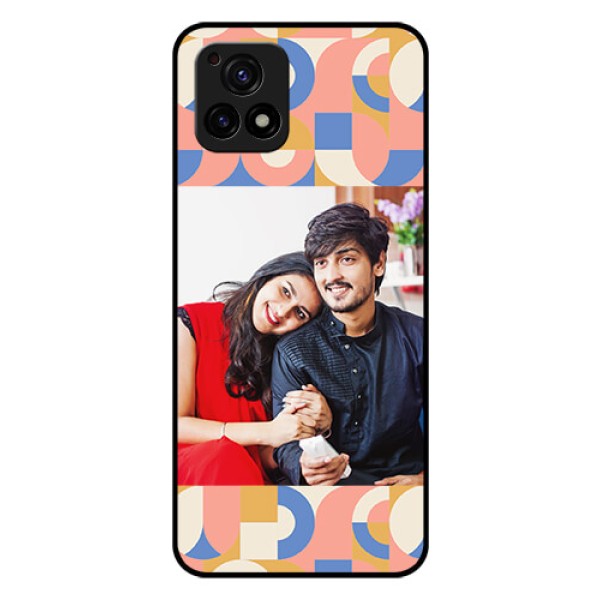 Vivo Y72 5G Photo Printing on Glass Case - Semi-circle Maze Pattern Design Vivo Y72 5G Photo Printing on Glass Case - Semi-circle Maze Pattern Design