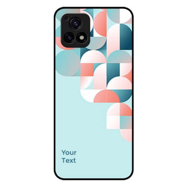 Vivo Y72 5G Custom Glass Phone Case - Stylish Semi-circle Pattern Design