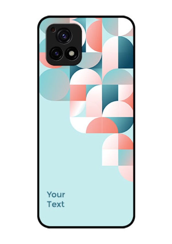Vivo Y72 5G Custom Glass Phone Case - Stylish Semi-circle Pattern Design