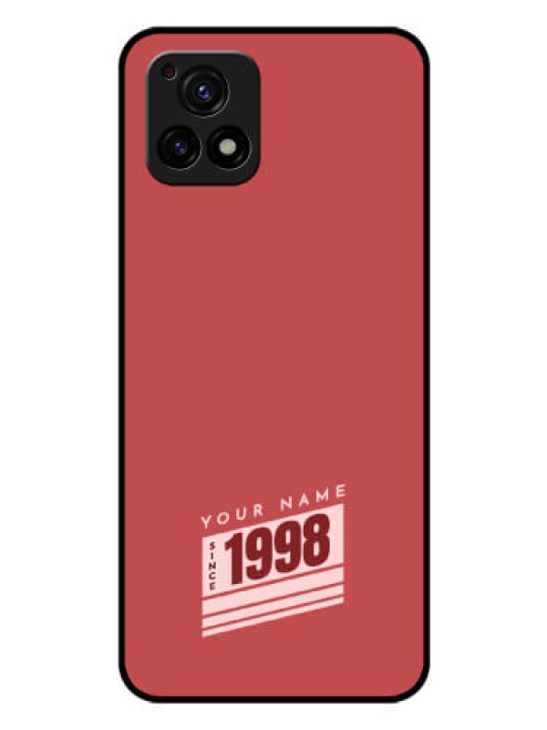 Custom Vivo Y72 5G Custom Glass Phone Case - Red custom year of birth Design