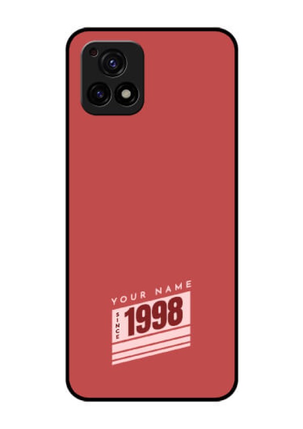 Vivo Y72 5G Custom Glass Phone Case - Red custom year of birth Design
