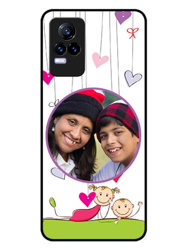 Custom Vivo Y73 Photo Printing on Glass Case - Cute Kids Phone Case Design
