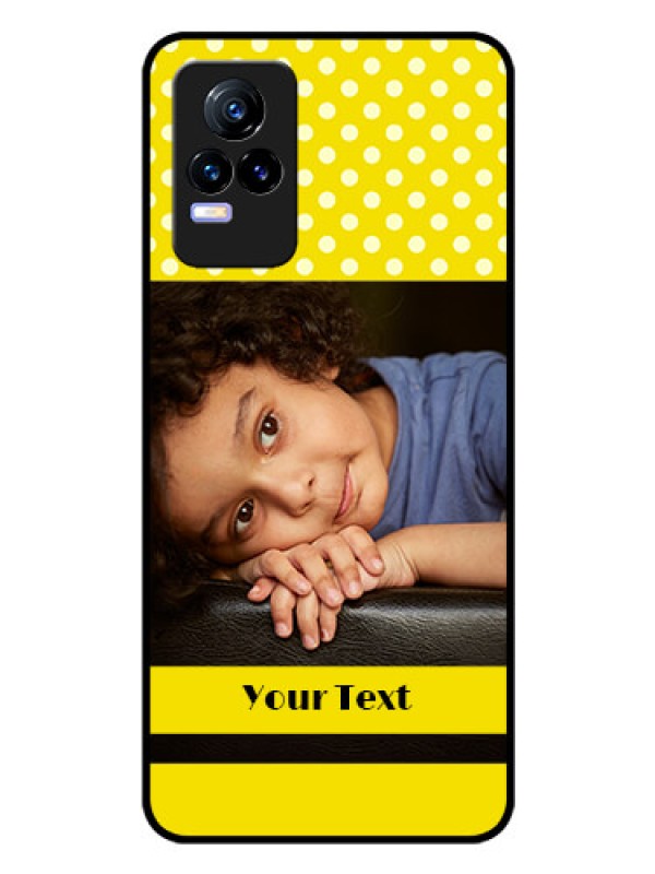 Custom Vivo Y73 Custom Glass Phone Case - Bright Yellow Case Design