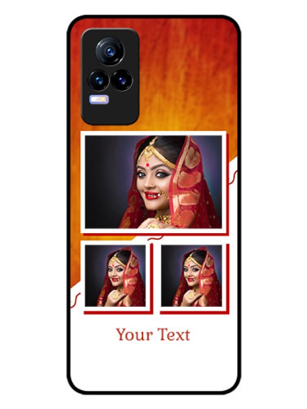 Custom Vivo Y73 Custom Glass Phone Case - Wedding Memories Design 