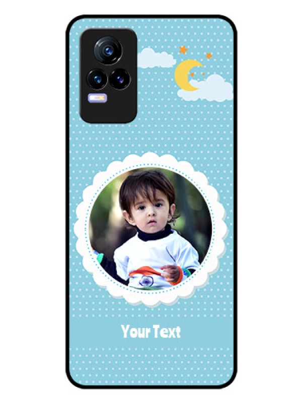 Custom Vivo Y73 Personalised Glass Phone Case - Violet Pattern Design