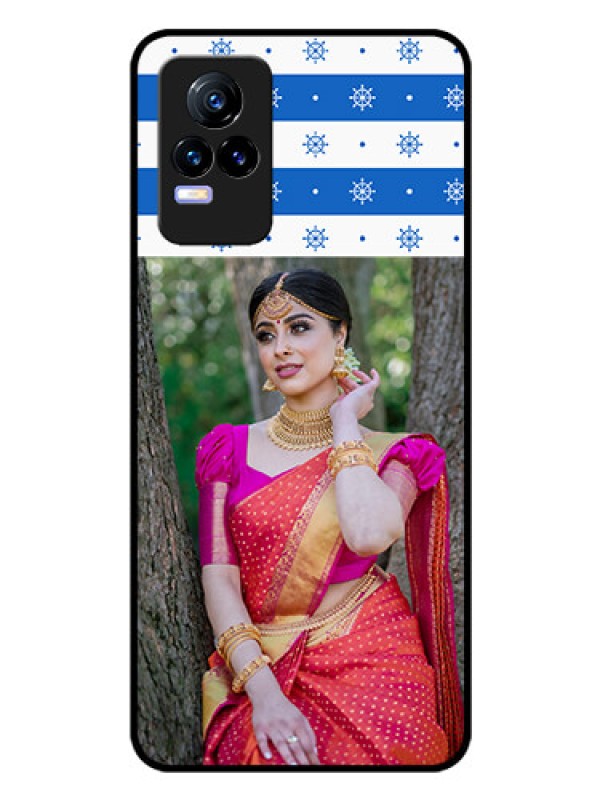 Custom Vivo Y73 Photo Printing on Glass Case - Snow Pattern Design