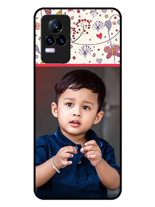 Custom Vivo Y73 Custom Glass Mobile Case - Premium Floral Design