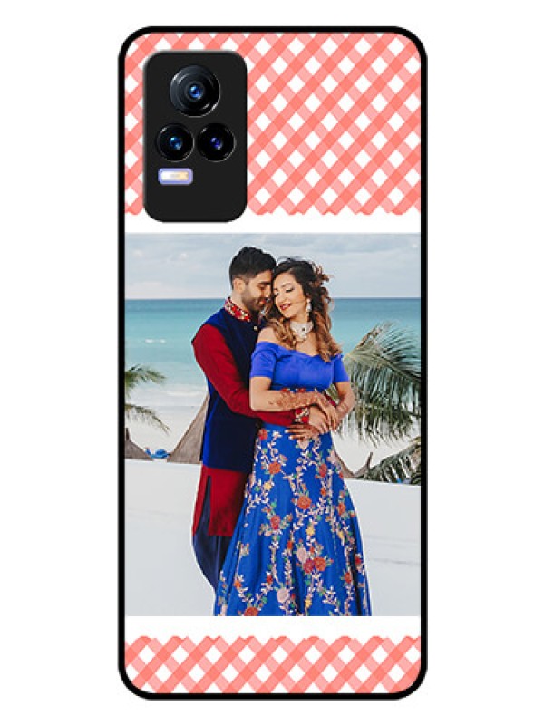 Custom Vivo Y73 Personalized Glass Phone Case - Pink Pattern Design