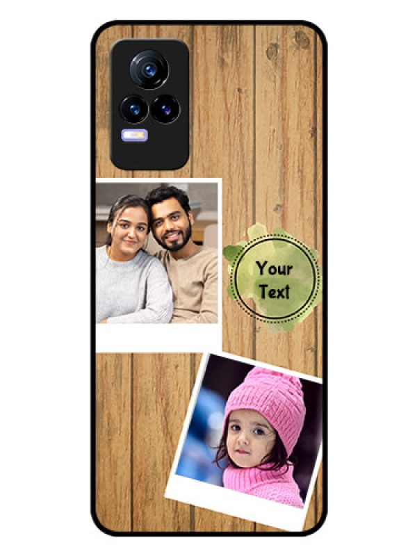 Custom Vivo Y73 Custom Glass Phone Case - Wooden Texture Design