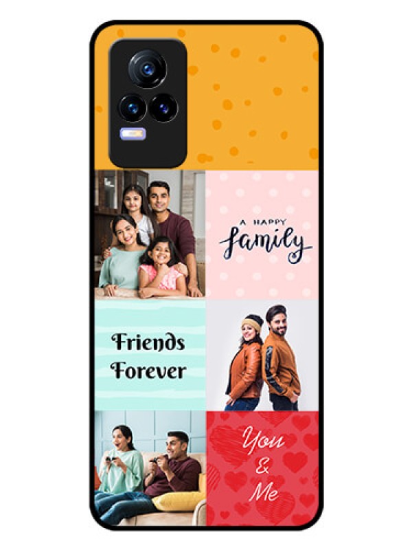 Custom Vivo Y73 Personalized Glass Phone Case - Images with Quotes Design