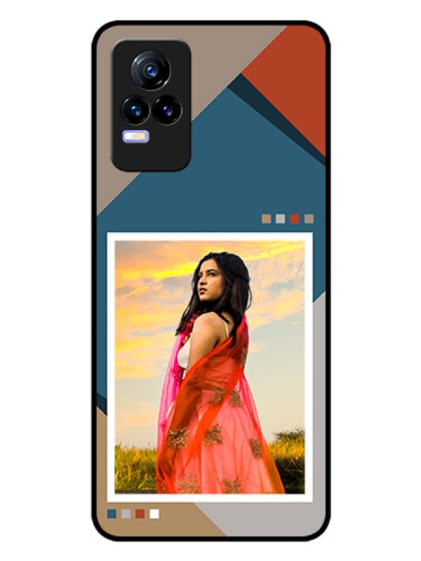 Custom Vivo Y73 Personalized Glass Phone Case - Retro color pallet Design
