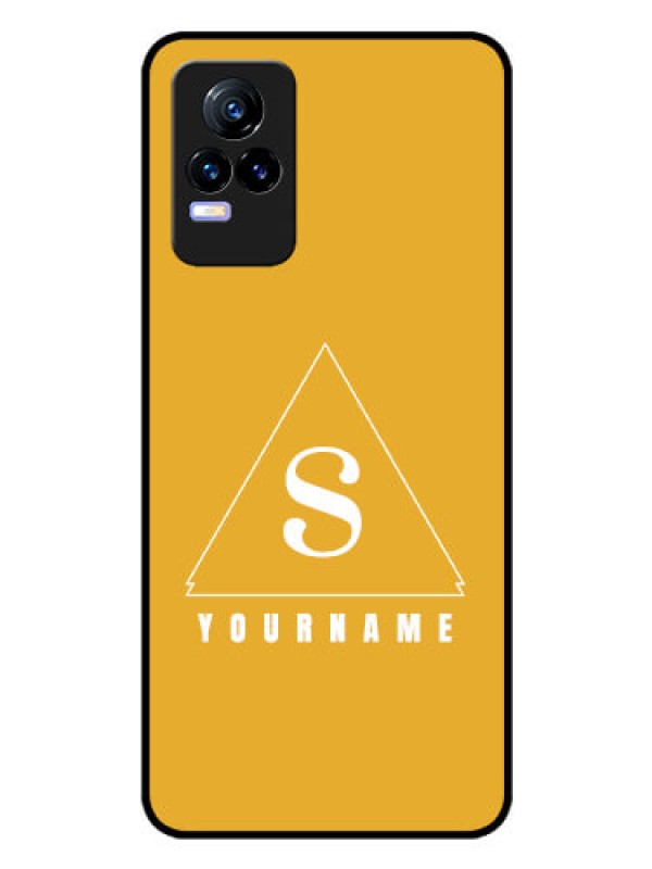 Custom Vivo Y73 Personalized Glass Phone Case - simple triangle Design